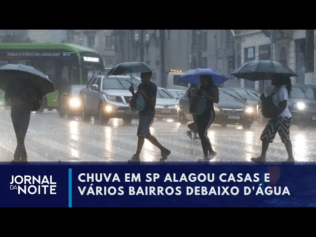 Chuva forte causa alagamentos em SP | Jornal da Noite