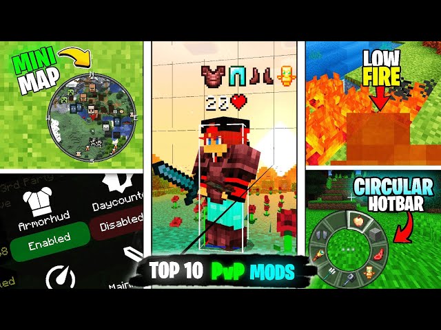 Top 10 Best PVP Mods For Minecraft PE 1.21 😍 ||  PVP Mods For Mcpe [2025] 🔥