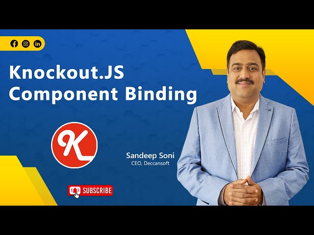 Part 11- Component Binding in Knockout .JS