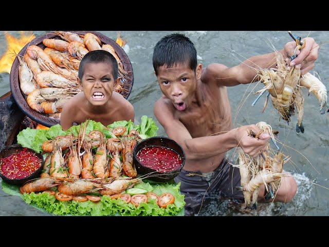 Primitive Technology - Kmeng Prey - Cooking Lobster Recipe