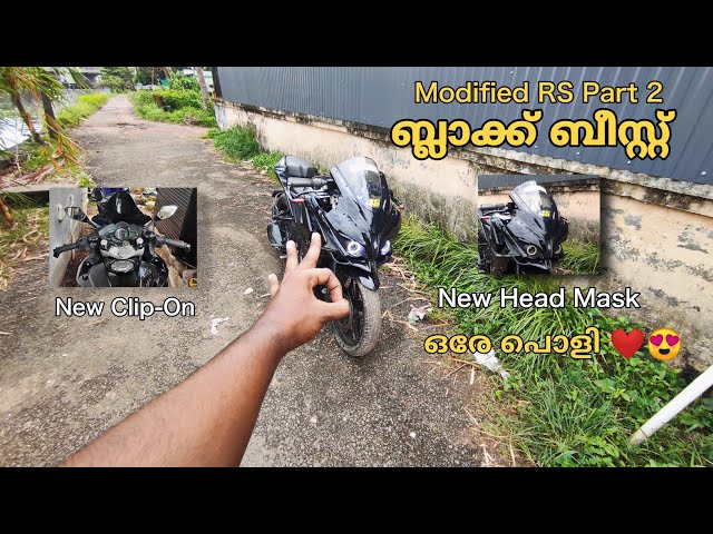 ബ്ലാക്ക് ബീസ്റ്റ് 😘 Modified RS200 | New Mask & New Clip-On Handle for RS200