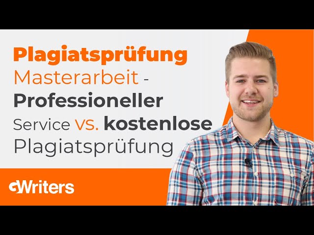 Plagiatsprüfung Masterarbeit - Professioneller Service vs. kostenlose Plagiatsprüfung