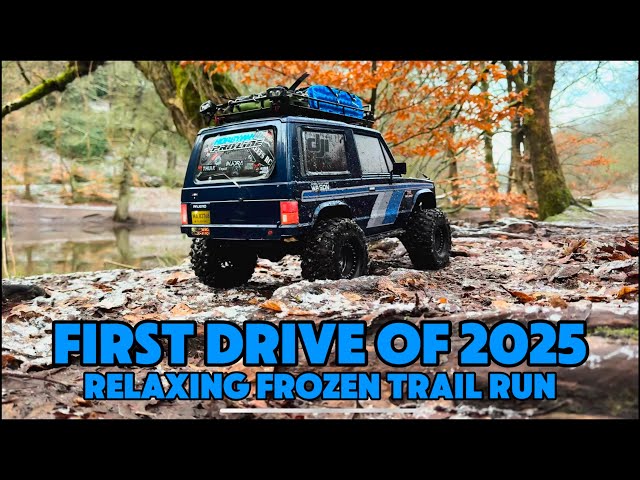 Trx4 Pajero Tackles Frosty British Woodland. First Scale RC Adventure of 2025.