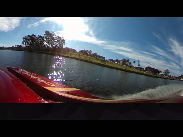 Onboard Grand Prix Hydroplane Supercharged Methanol Injected V8.