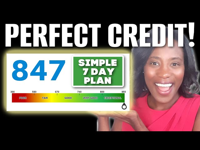 My ONE WEEK PLAN - How to get a Perfect Credit Score for $0 | 800 + Credit for FREE