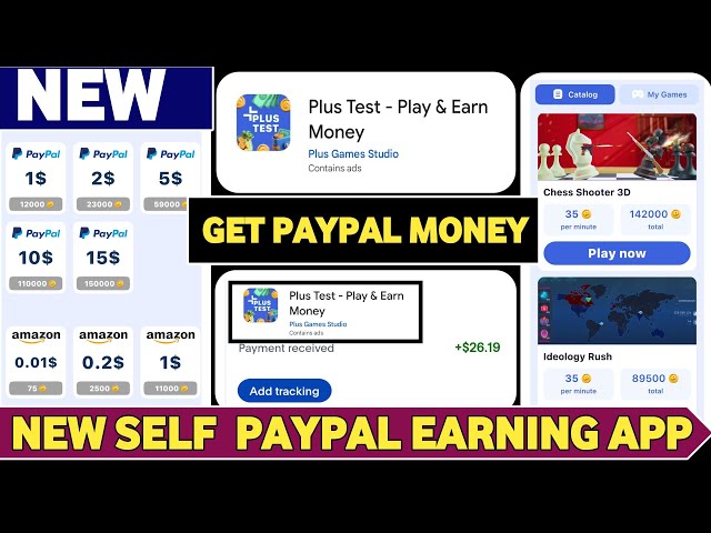 Plus Test App॥Earn Paypal Money By Playing Games॥New Paypal Earning Apps 2024॥Paypal Earning Apps