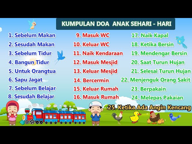 KUMPULAN DOA ANAK SEHARI HARI LENGKAP