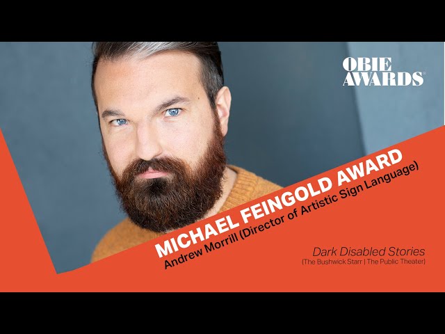 67th Obie Awards: Andrew Morrill Acceptance Speech