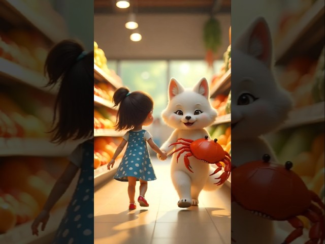 ♥️Evolution of white Fox: 🙀😿 White Fox with cute girl playing  🥰Maiw Maiw ✅ #cat #cute #love #shorts