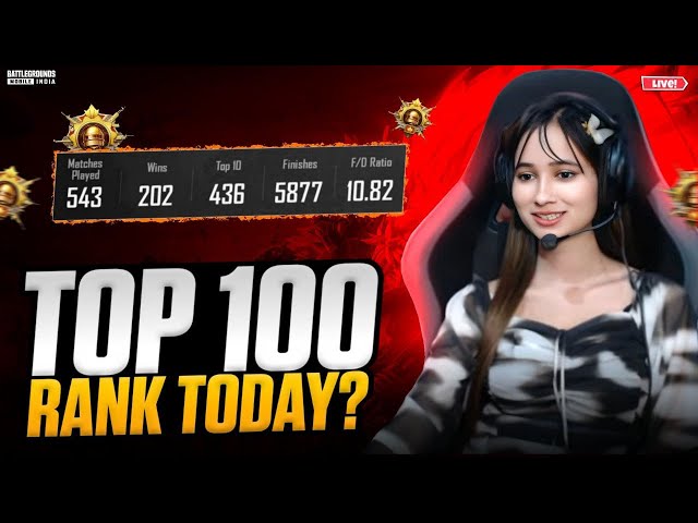 CONQUEROR TOP 100 LIVE😱PLAYING BGMI 3.6 UPDATE😍💥BGMI LIVE |#bgmilive #girlgamer #pubgmobile