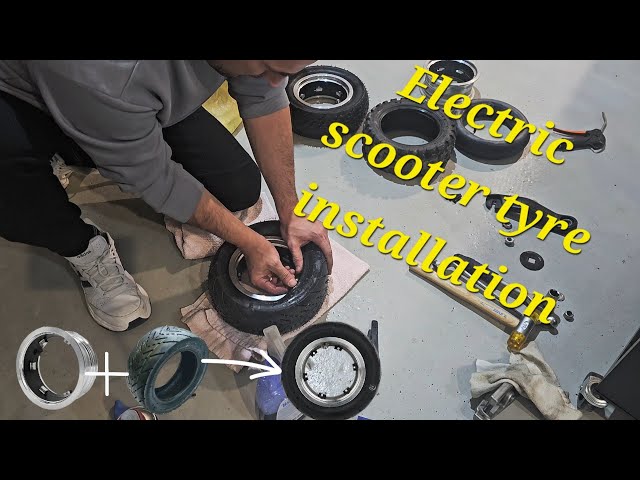 Electric scooter tyre installation (dualtron)