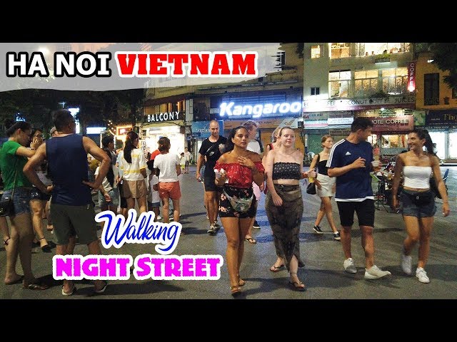 HANOI VIETNAM TRAVEL ▶ Nightlife in Hanoi and Walking Through the Street