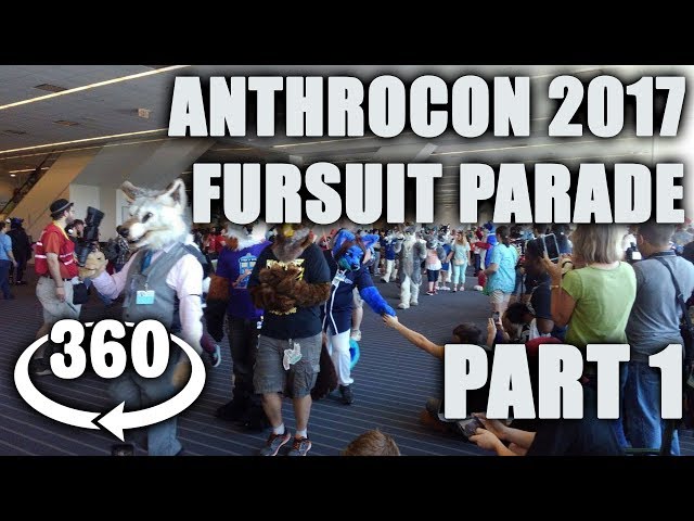 Anthrocon 2017 - Fursuit Parade (360 video) part 1