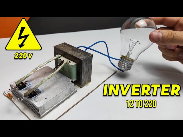 DIY - 12 to 220v inverter at home | how to make inverter using irfz44n