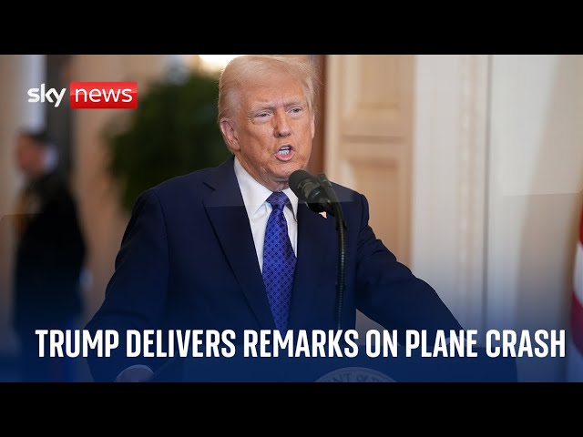 Trump news conference after plane crash