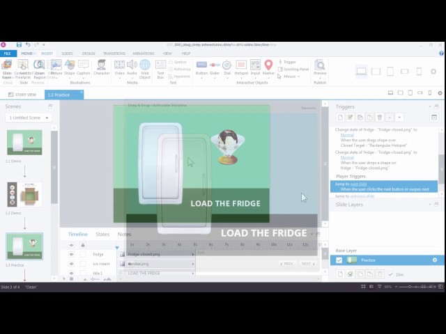 Articulate Storyline 360: Using Triggers to Close Door in Drag-and-Drop Interaction