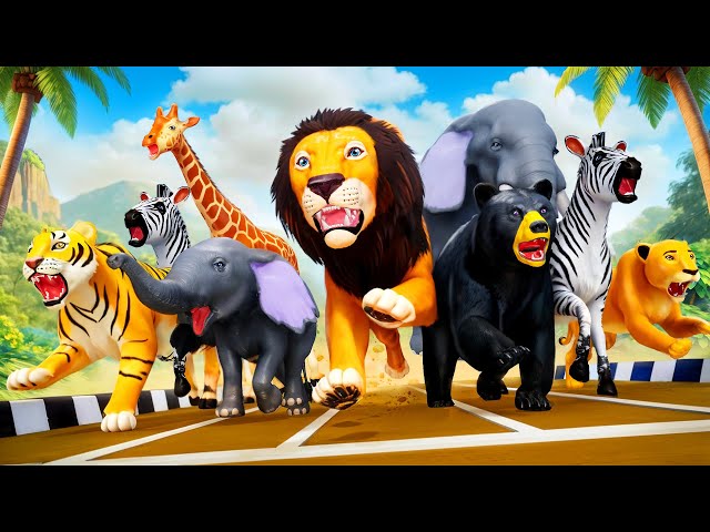 Wild Animals Running Race 🦁🐆🐅🔥 - The Ultimate Speed Challenge in the Animal Kingdom!