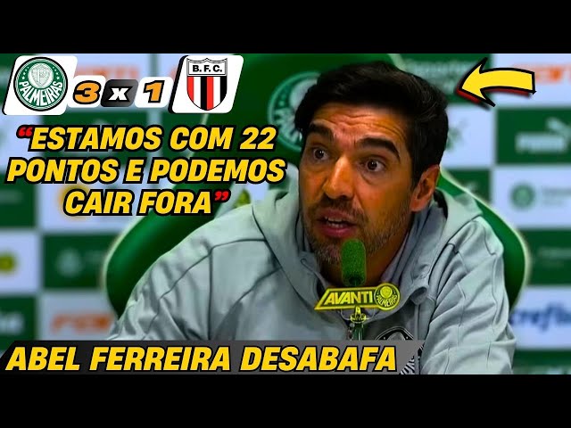 ABEL FERREIRA DESABAFA COM RISCO DE ELIMINAÇÃO DO PALMEIRAS NO PAULISTÃO