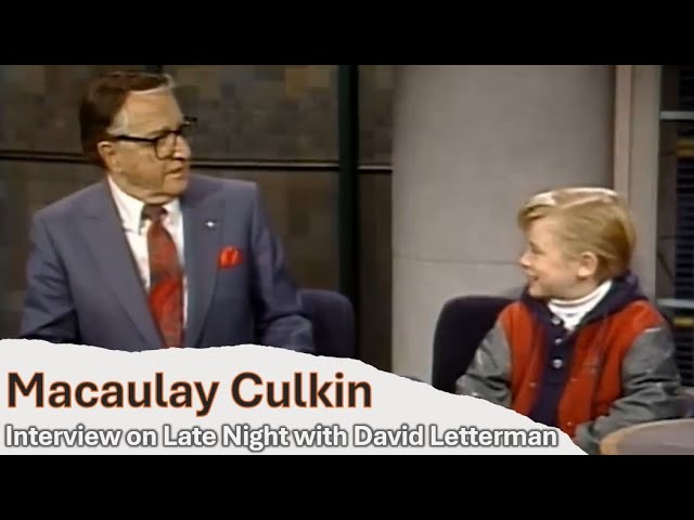 Macaulay Culkin's Interview on 'Late Night with David Letterman (1991)