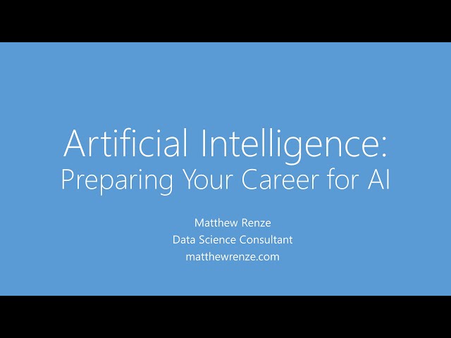 Preparing Your Career for AI