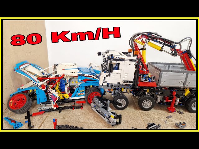 Rally car VS Truck ⚠️ 100 KM/H ⚠️ Lego Technic car CRASH