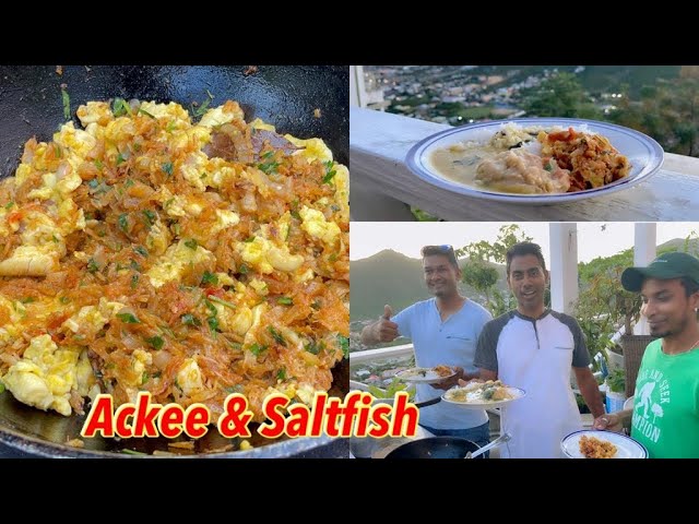 Ackee  & Saltfish With Daal  And Baigon Choka