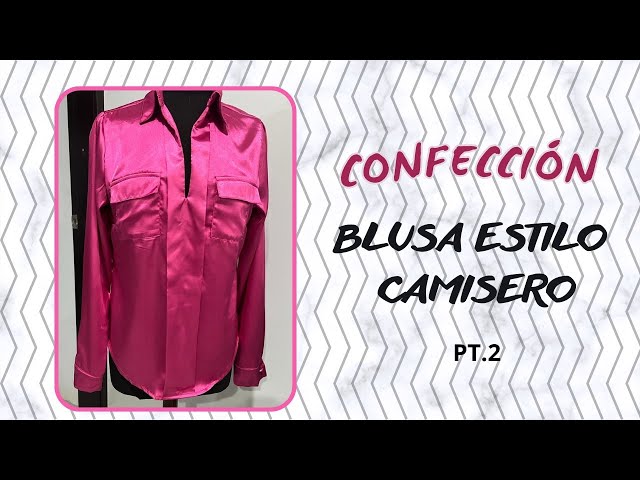 Confección de blusa estilo camisero con alforza al centro de la blusa/ Patronando con Kari