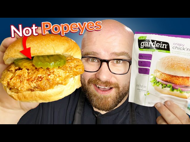 UPGRADING Gardein Chick'n Patties to a POPEYES CHICKEN Sandwich Copy!