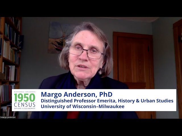 1950 Census: Margo Anderson, Professor Emerita, University of Wisconsin-Milwaukee