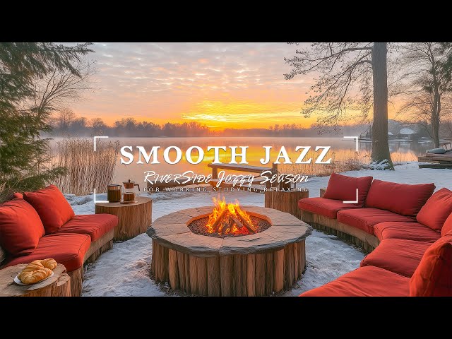 Sunset Season In River Side | Jazzy Season In Spring Ambience To Working, Studying, Relaxing