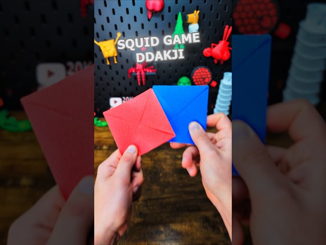 3D Printed Squid Game Ddakji Portable Game #3dprinting #howto