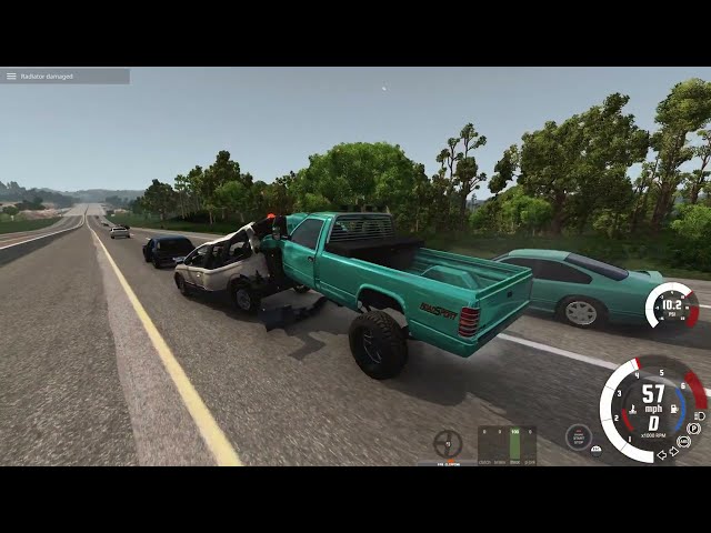 BeamNG.Drive- High Speed Crashes on Tennessee map