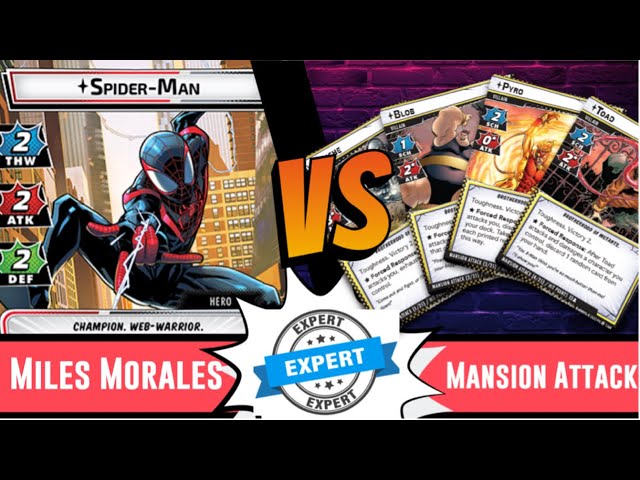 Marvel Champions | Spider-Man Miles Morales | Vs Expert Mansion Attack | Expert | Leadership | Basic