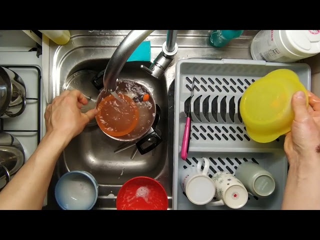 12 February 2025 - Washing dishes: clean with me transparent cleaning, ASMR, notalk Episode #1662