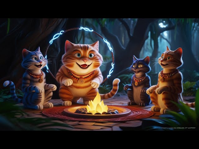 Mystic Pawprints in the Dark Forest Stories 175 #cat #cute #ai #catlover #catvideos #aiimages #aicat