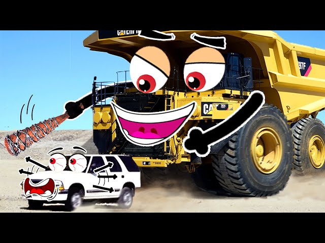 Monster Truck Crashes | Giants Machines Crushes Cars | Doodles