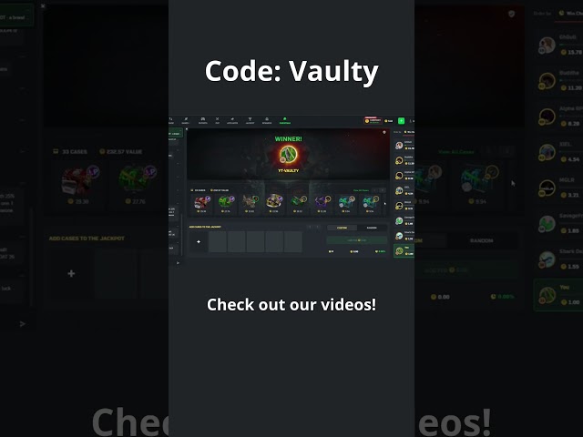 Crazy Box Jackpot Hit 0.43% From Vaulty On CSGOROLL! #gaming #csgoroll #shorts