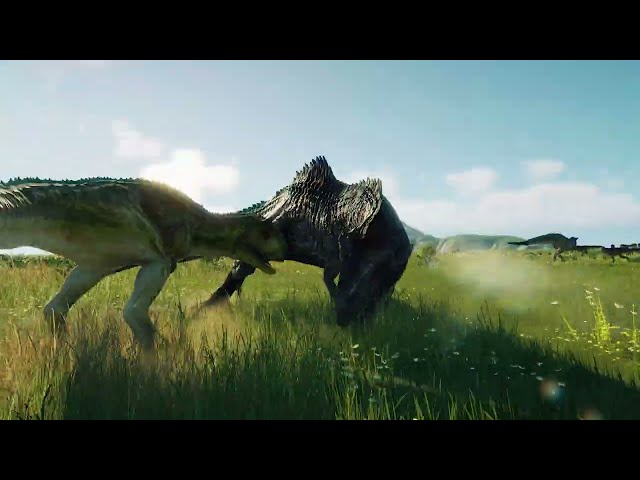 Indoraptor vs Giganotosaurus vs Carnotaurus : Jurassic World Evolution 2