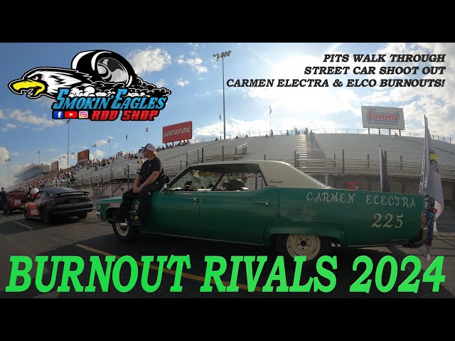 Burnout Rivals 2024 Indy Carmen Electra & The Elco Open Class Action! #stage1 #gbody #burnout