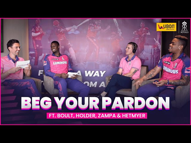 Beg Your Pardon Challenge ft. RR  | Boult, Zampa, Hetmyer & Holder | Rajasthan Royals