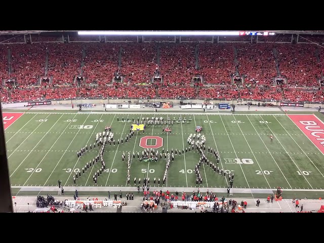 the Ohio State marching band is kicking Michigan while they're down