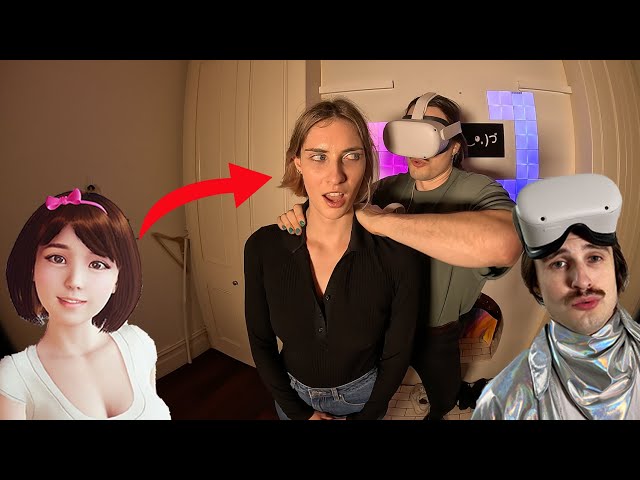 Projecting a Virtual Girl over a Real Girl in VR