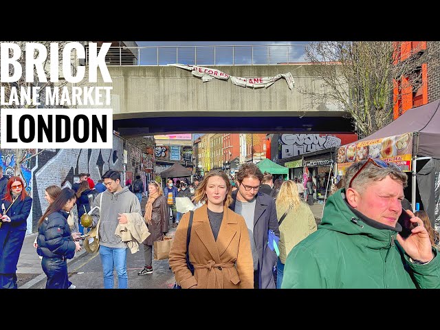 London Walk Tour Brick Lane Market to Spitalfields Market | London Street Walk [4K HDR]