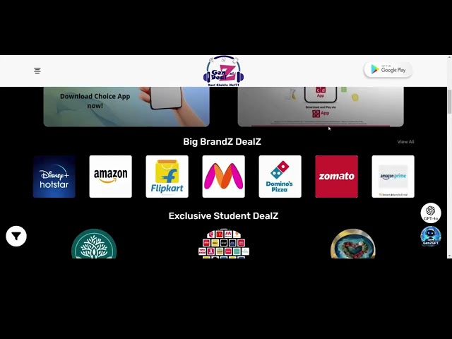 GenZDealZ GenZGPT WebApp Video