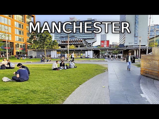 Life in Manchester - Evening Walk - United Kingdom 4K UHD