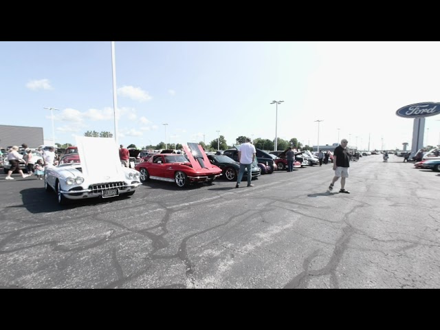 8K VR180  Ford Car Show 2022 View Down the Aisle