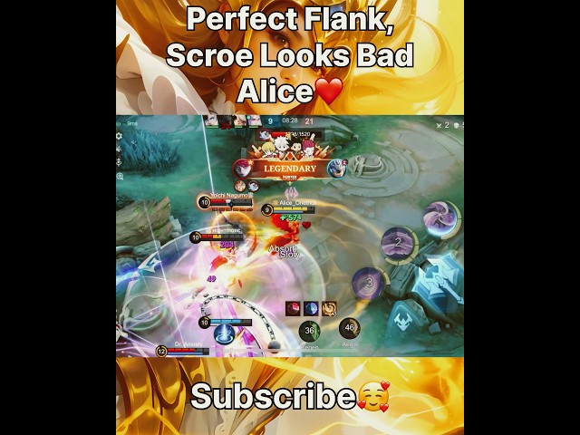 Beautiful Alice Combo😈 Alice❤️ #shorts #mobilelegends #mlbb #mlbbcreatorcamp #moba #ml #mlbbshorts