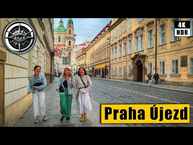 Exploring Prague - Walking Tour of Ujezd street 🇨🇿 Czech Republic 4K HDR ASMR