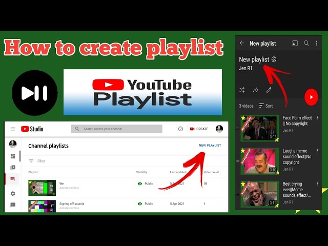 Paano mag create ng playlist sa youtube channel 2021 || Gamit ang ating cellphone