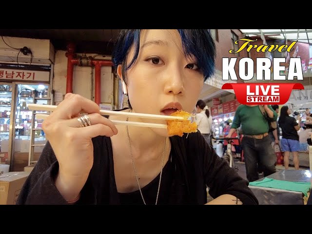 Live Korea Seoul 🇰🇷 Walk Tour Seoul 🤩 Seoul Gwangjang Night Market | Korean Food Street Walking Tour